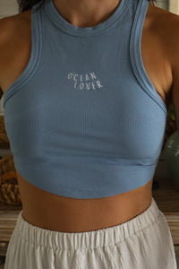 OCEAN LOVER TANK EMBROIDERED